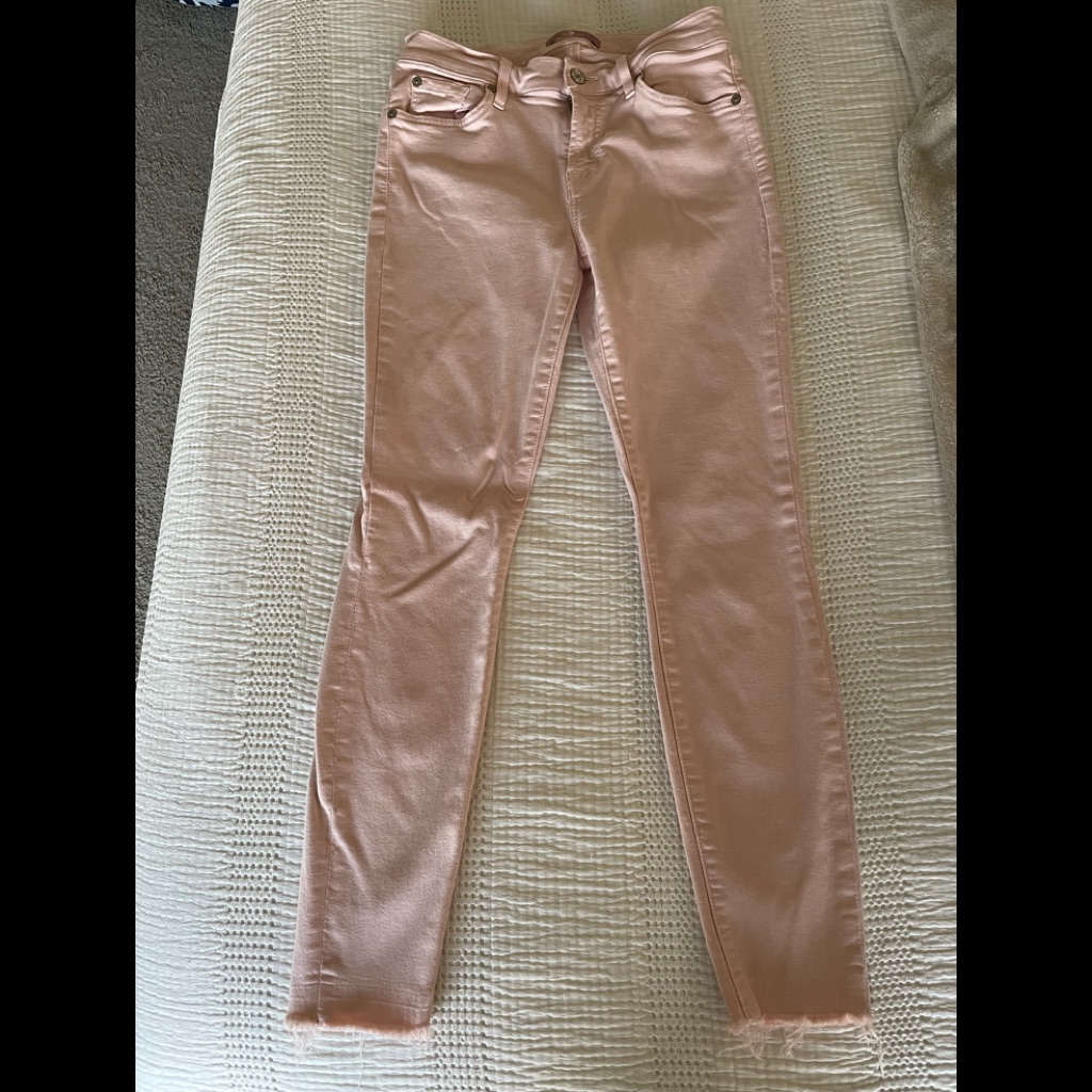 7 For All Mankind Ankle Frayed Jeans